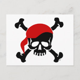 Piratenflagge Postkarte