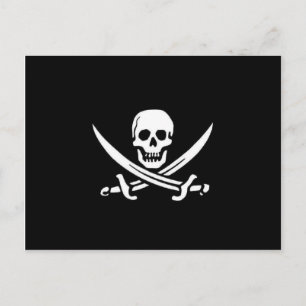 Piratenflagge Postkarte