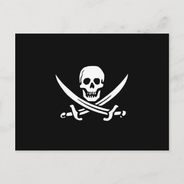 Piratenflagge Postkarte (Vorderseite)