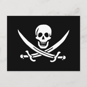 Piratenflagge Postkarte