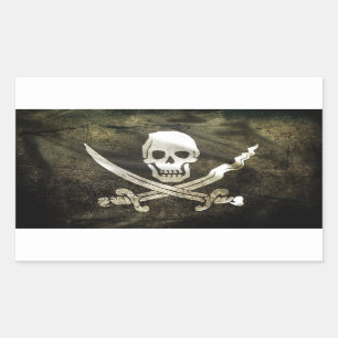 Piratenflagge Rechteckiger Aufkleber
