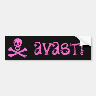 Piratenflagge-Rosa Autoaufkleber