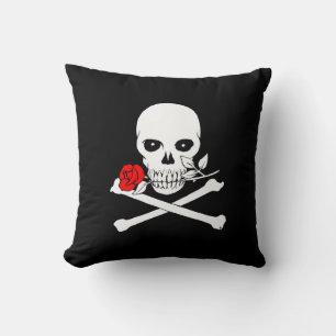 Piratenflagge (Rose) Kissen