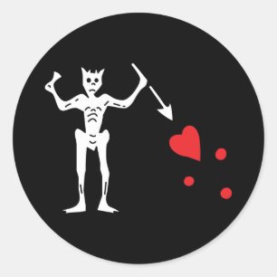 Piratenflagge Runder Aufkleber