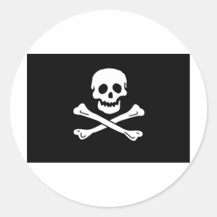 Piratenflagge Runder Aufkleber
