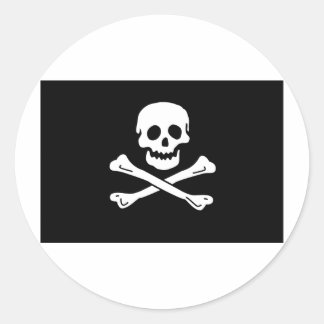Piratenflagge Runder Aufkleber