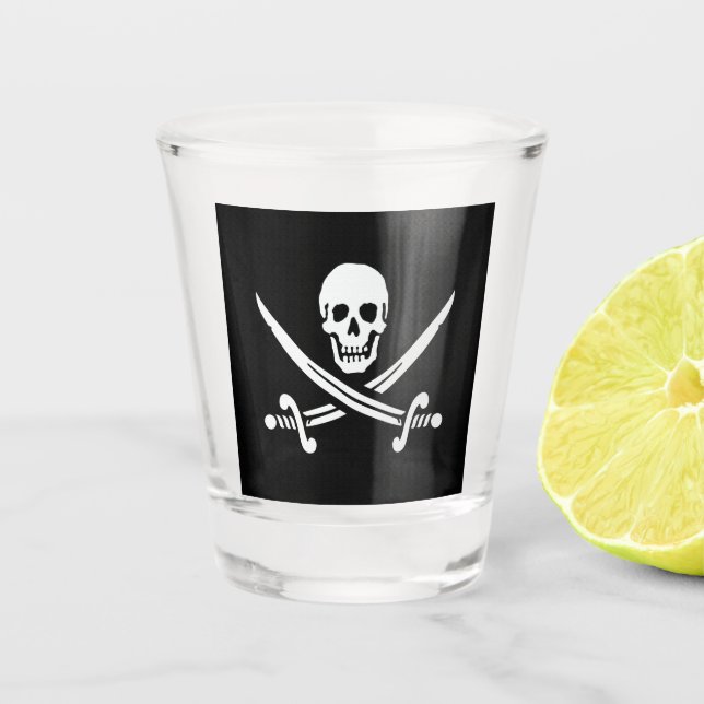 Piratenflagge Schnapsglas (Vorderseite)