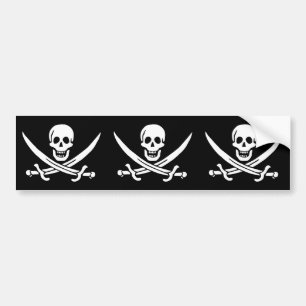 Piratenflagge Skull Crossed Schwerter Autoaufkleber