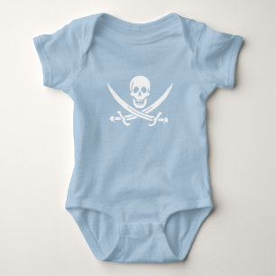 Piratenflagge Skull Crossed Schwerter Baby Strampler