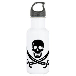 Piratenflagge Skull Crossed Schwerter Edelstahlflasche