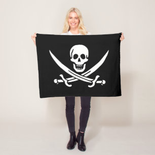 Piratenflagge Skull Crossed Schwerter Fleecedecke