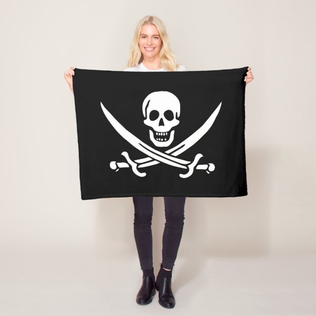 Piratenflagge Skull Crossed Schwerter Fleecedecke (Beispiel)