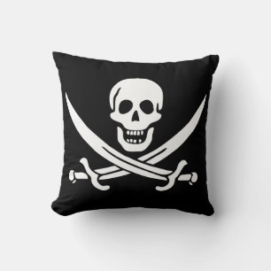Piratenflagge Skull Crossed Schwerter Kissen