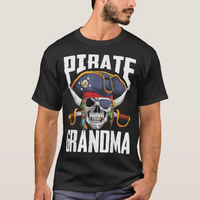 Piratenflagge Skull Pirate T-Shirt (Vorderseite)