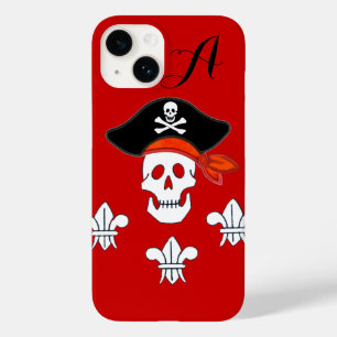 PIRATENFLAGGE-SKULL, PIRATHAT, DREI LILIES-MONOGRA Case-Mate iPhone HÜLLE