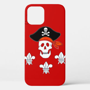 PIRATENFLAGGE-SKULL, PIRATHAT, DREI LILIES-MONOGRA Case-Mate iPhone HÜLLE