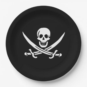 Piratenflagge Skull & Schwerter Jack Calico Pappteller