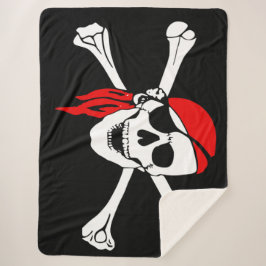 PIRATENFLAGGE SKULL und CROSS BONES Sherpadecke