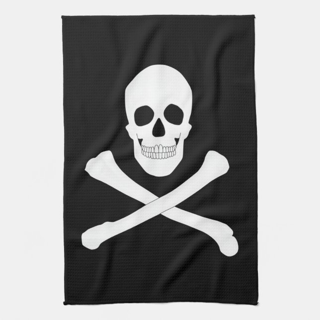 Piratenflagge (Skull und Crossbones) (Piratenflagg Geschirrtuch (Vertikal)