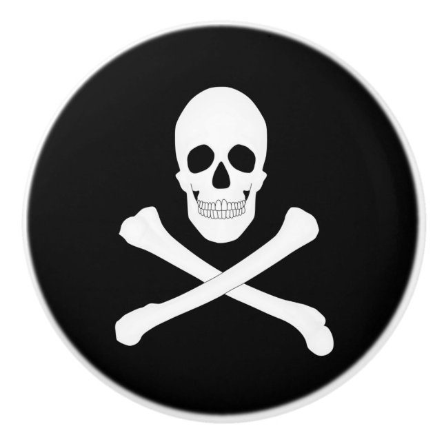 Piratenflagge (Skull und Crossbones) (Piratenflagg Keramikknauf (Vorderseite)