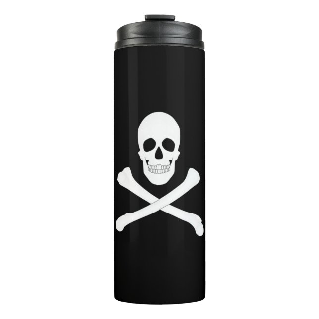 Piratenflagge (Skull und Crossbones) (Piratenflagg Thermosbecher (Vorderseite)