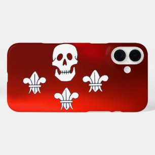 PIRATENFLAGGE SKULL UND DREI LIES FLAG Red White iPhone 16 Plus Hülle