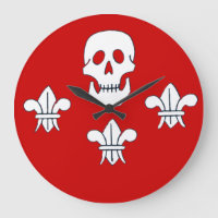 Piratenflagge SKULL UND DREI LIES FLAG, rot