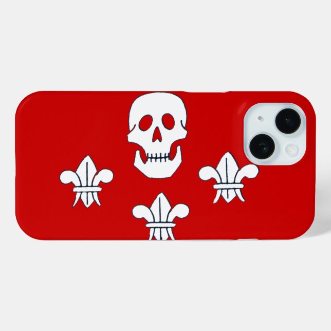 PIRATENFLAGGE SKULL UND DREI LILIES FLAG Case-Mate iPhone HÜLLE (Rückseite (Horizontal))