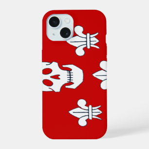 PIRATENFLAGGE SKULL UND DREI LILIES FLAG iPhone 15 HÜLLE