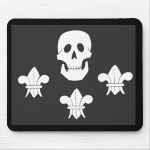 PIRATENFLAGGE SKULL UND DREI LILIES FLAG MOUSEPAD