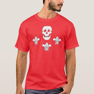 PIRATENFLAGGE SKULL UND DREI LILIES FLAG T-Shirt