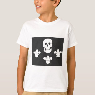 PIRATENFLAGGE SKULL UND DREI LILIES FLAG T-Shirt