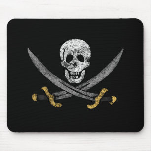 Piratenflagge "Skull"und "Schwerter" Mousepad