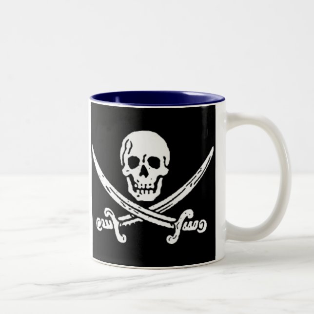 Piratenflagge-Tasse Zweifarbige Tasse (Rechts)