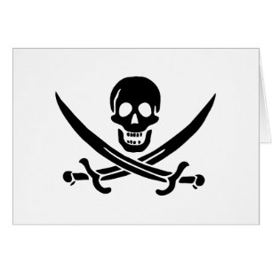 Piratenflagge Totenkopf gekreuzte Schwerter
