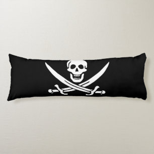 Piratenflagge Totenkopf gekreuzte Schwerter Seitenschläferkissen