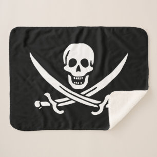 Piratenflagge Totenkopf gekreuzte Schwerter Sherpadecke