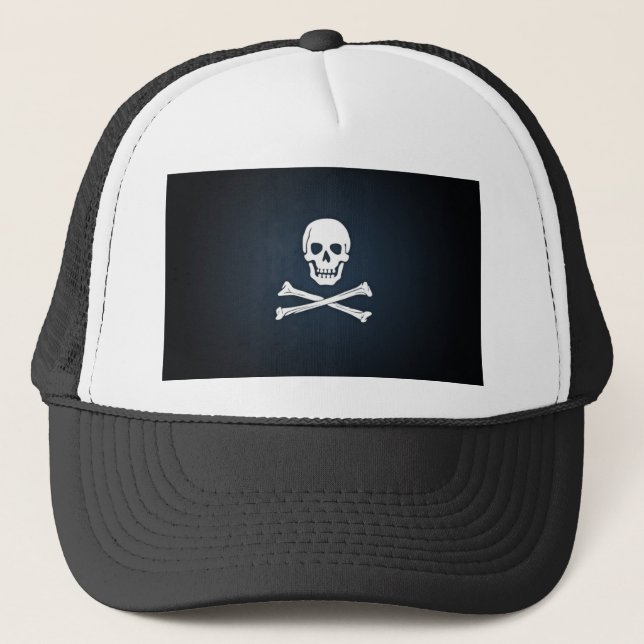 Piratenflagge Truckerkappe (Vorderseite)