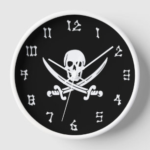 Piratenflagge Uhr