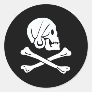 Piratenflagge von Henry Every Runder Aufkleber