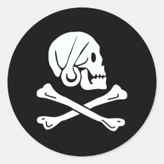 Piratenflagge von Henry Every Runder Aufkleber