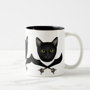 Piratenflagge Zweifarbige Tasse