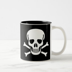 Piratenflagge Zweifarbige Tasse