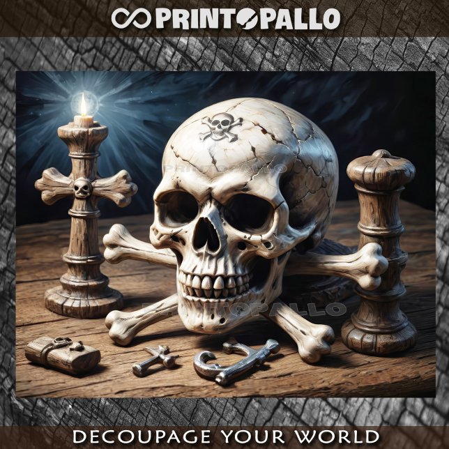 Piratenflaggen auf dem Schreibtisch Seidenpapier (Von Creator hochgeladen)