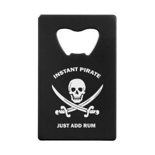 Piratenflaggen Instant Pirate Add Rum Geldbeutel Flaschenöffner