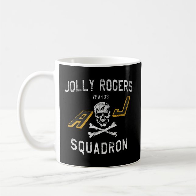 Piratenflaggen Kämpfer Squadron Vfa-103 Kaffeetasse (Links)