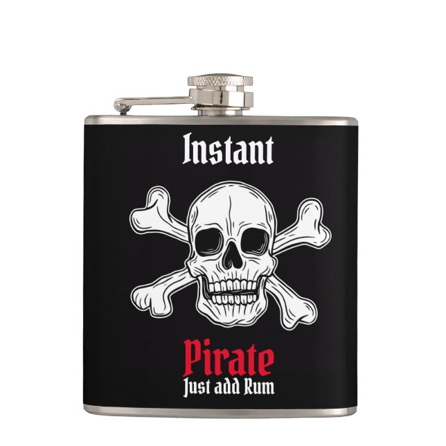 Piratenflasche Flachmann (Vorderseite)