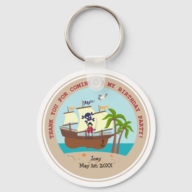 Piratengeburt Schlüsselanhänger (Vorderseite)