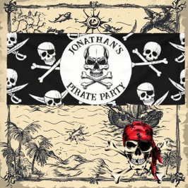 Piratengeburt unter dem Motto Meer Banner