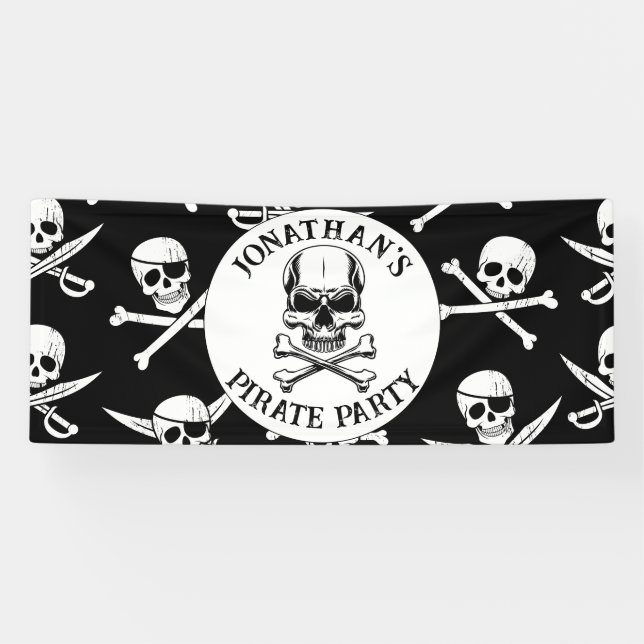 Piratengeburt unter dem Motto Meer Banner (Horizontal)